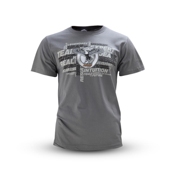 Picture of T-Shirt, man, grey, wording